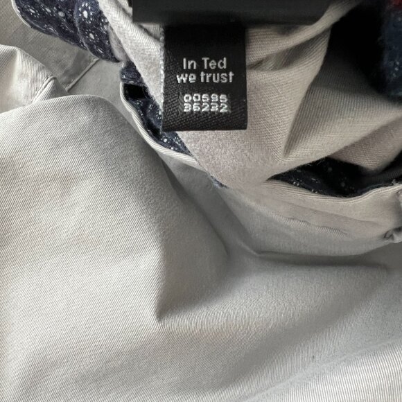 Men's Ted Baker Light Grey Cotton Blend Five Pocket Casual Chino Pants Size 38R - Picture 9 of 11